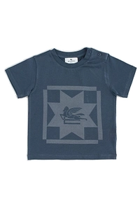 Etro Kids Logo Printed Crewneck T-Shirt