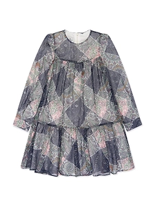 Paisley Printed Flared Dress