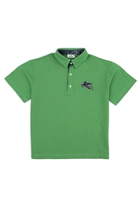 Etro Kids Pegaso Pique Polo Shirt