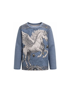 Etro Kids Pegaso Printed Crewneck T-Shirt