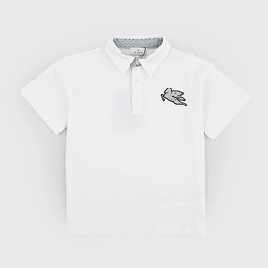 Etro Kids Pegaso Pique Polo Shirt
