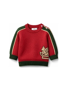 Etro Kids Pegasus Crewneck Jumper
