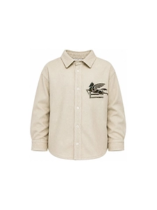 Etro Kids Pegasus-Embroidered Corduroy Shirt