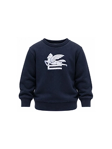 Pegasus-Embroidered Crewneck Sweatshirt
