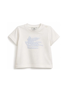 Etro Kids Pegasus Embroidered Crewneck T-Shirt