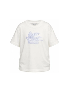 Etro Kids Pegasus-Embroidered Crewneck T-Shirt