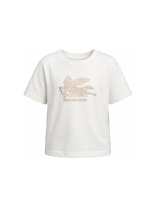 Etro Kids Pegasus-Embroidered Crewneck T-Shirt