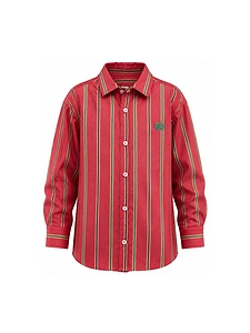 Etro Kids Pegasus-Embroidered Striped Shirt