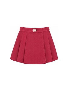 Etro Kids Pegasus-Embroidered Pleated Skirt