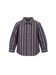 Etro Kids Pegasus-Embroidered Striped Shirt