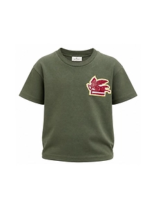 Etro Kids Pegasus Patch Crewneck T-Shirt