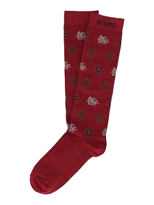 Pegasus-Patterned Knitted Socks