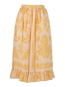 Etro Kids Placed Floral Printed Georgette Maxi Skirt