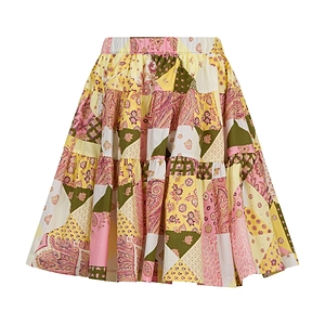 Etro Kids Printed Pleated Skirt