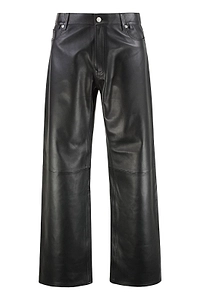 Ezr Faux Leather Straight Pants