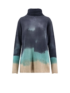 F Cashmere Turtleneck Raw Hem Knitwear