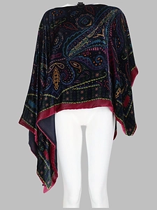 Paisley Poncho Top