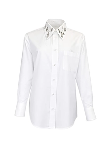 Fabiana Filippi Embellished Curved Hem Shirt