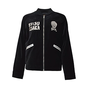 Evisu Logo Embroidered Zipped Bomber Jacket