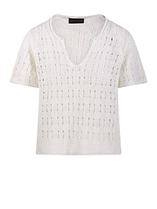 Fabrizio Del Carlo Open-Knit Short-Sleeve Top