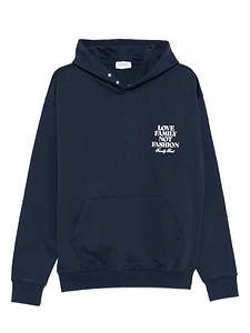 Family First Slogan Print Hoodie