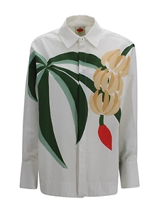 Farm Rio Floral Printed Button-Up Shirt