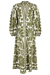 Farm Rio Floral-Printed Maxi Dress