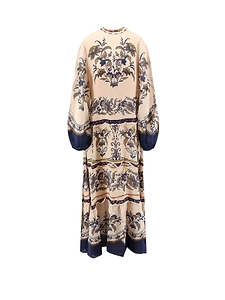 Farm Rio Puff-Sleeve Printed Dress