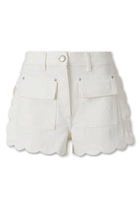Farm Rio Scalloped Front Pockets Shorts
