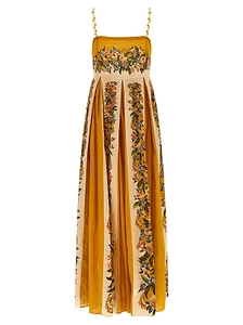 Farm Rio Sand Hilo Stripes Maxi Dress