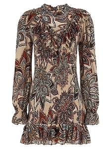 Farm Rio Tapestry Ruffled Mini Dress