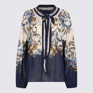 Farm Rio Tie-Neck Printed Top
