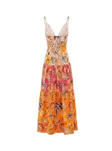 Farm Rio Tiered Printed Maxi Dress