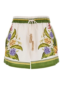 Farm Rio Tropical Scarf Printed Shorts