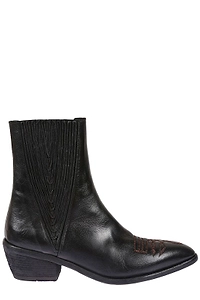 Fauzian Jeunesse Western Stitch Ankle Boots