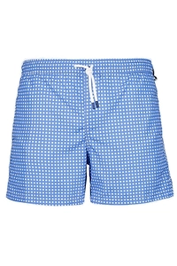 Fedeli Geometric-Pattern Drawstring Swim Shorts