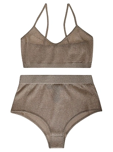 Shimmer Bralette And Briefs