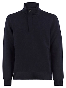 Fay Elbow-Patch High Neck Knitted Sweater