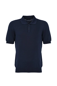 Fay Fine-Knit Short-Sleeve Polo Shirt
