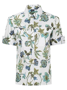 Fay Floral Print Short-Sleeve Shirt