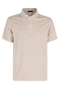 Fay Frosted Embroidery Jersey Polo Shirt