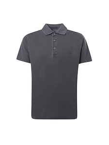 Fay Garment-Dyed Jersey Polo Shirt