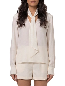 Federica Tosi Tie-Neck V-Neck Shirt