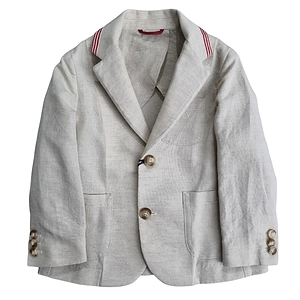 Fay Kids Contrast Trim Single-Breasted Blazer