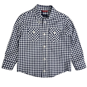 Fay Kids Gingham Checked Button-Up Shirt