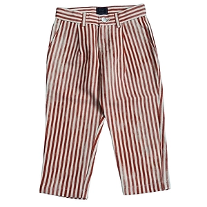 Fay Kids Logo-Patch Striped Straight-Leg Trousers