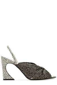 Fendi Arco Printed Slingback High-Heel Sandals
