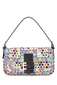 Fendi Baguette Embroidered Shoulder Bag