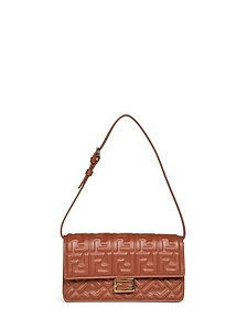 Baguette Ff Embossed Chain-Linked Wallet