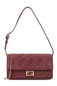 Fendi Baguette Ff Embossed Chained Wallet